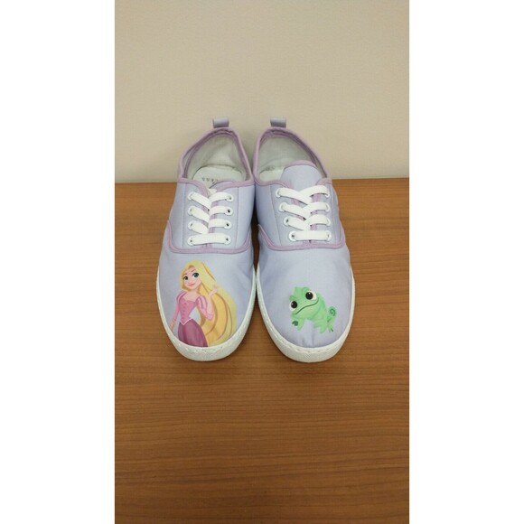 Disney Tangled Rapunzel & Pascal Lace-Up Sneakers Size 11 - Picture 2 of 8